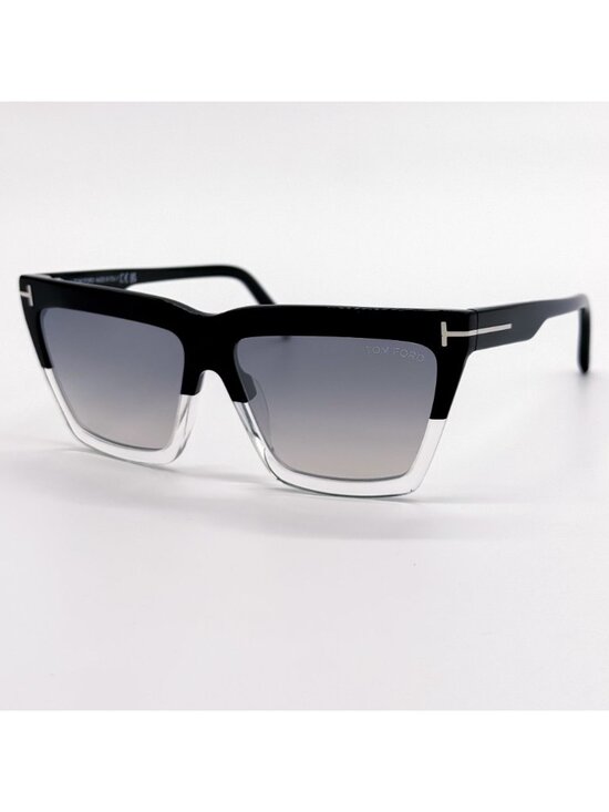 New Tom Ford Eden TF1110 05C Square Black Silver Sunglasses Authentic main image 8